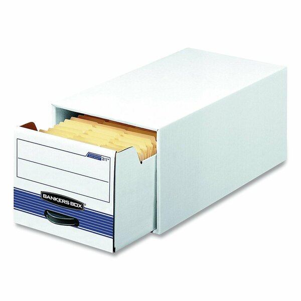 Bankers Box STOR/DRAWER Basic Space-Savings Storage Drawers, Legal Files, 16.75 x 19.5 x 11.5, White/Blue 00722